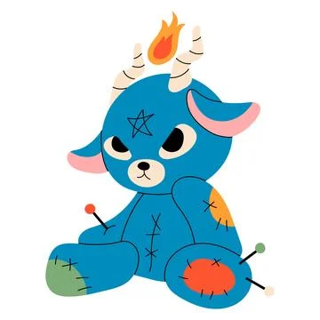 Voodoo doll goat Stock Illustration