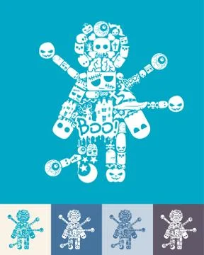Voodoo Doll icon Stock Illustration