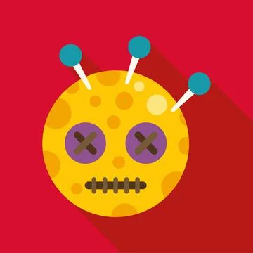 Voodoo doll icon representing curse and black magic Stock Illustration