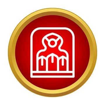 Voodoo doll icon representing magic and curses Stock Illustration