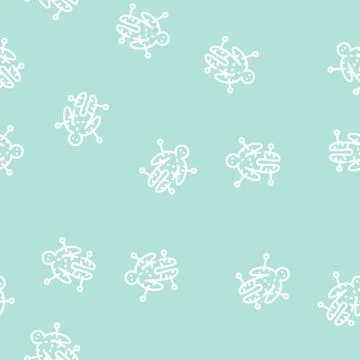 Voodoo doll line vector seamless pattern flat 스톡 일러스트