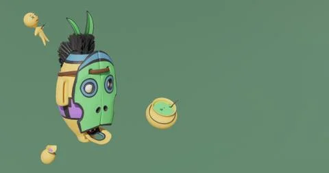 Voodoo skull, puppet, potion. イラスト素材