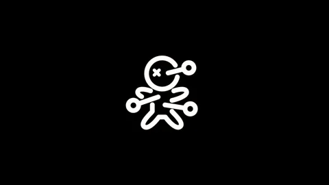 Voodoo white icon motion video Stock Footage 293997125