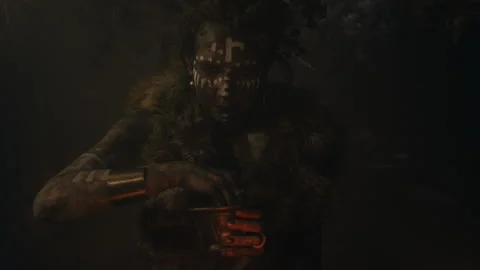 Voodoo witch making a mixture Stock-Footage 259865786