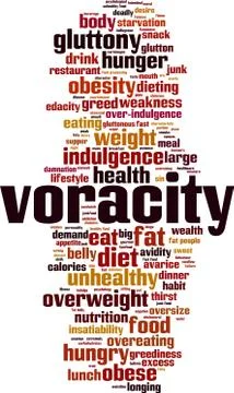 Voracity word cloud Stock Illustration