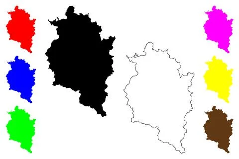 Vorarlberg (Republic of Austria) map vector illustration, scribble sketch Vorarl Illustrazione stock