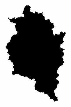 Vorarlberg silhouette map Stock Illustration