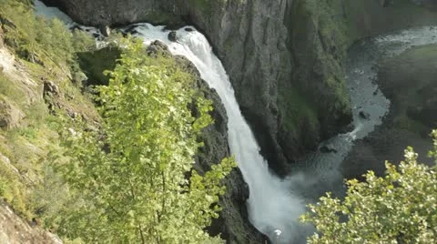 Voringsfoss waterfall 1 Stock-Footage 11895040