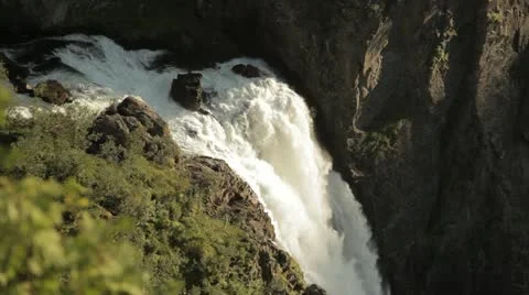 Voringsfoss waterfall 3 Stock Footage 11896181