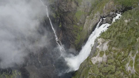 The Voringsfossen Waterfall Vídeo Stock 89223312