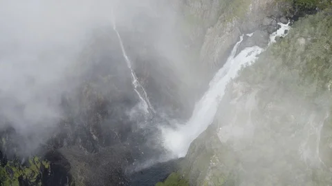 The Voringsfossen Waterfall Vídeo Stock 89226428
