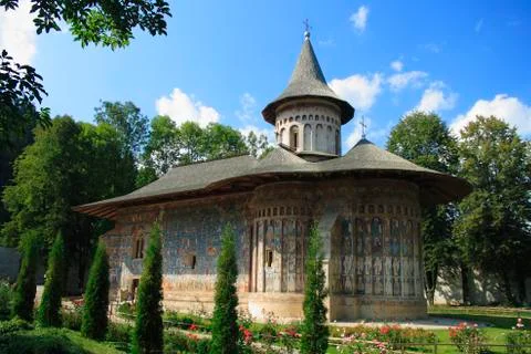The voronet monastery Stock Photos