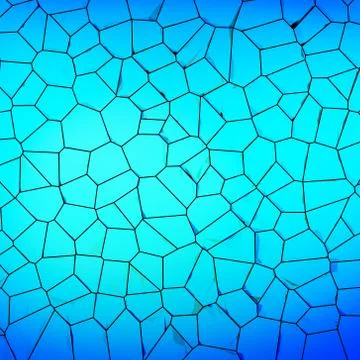 Voronoi cells geometric surface, 3D rendering Stock Illustration