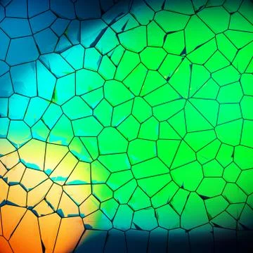Voronoi cells geometric surface, 3D rendering Stock Illustration