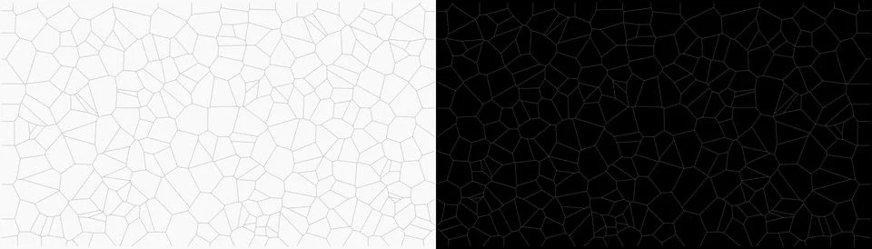 Voronoi diagram cell pattern, black and white organic texture, honeycomb mo.. Illustrazione stock