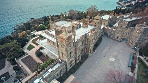 Vorontsov Palace in Crimea Stock Footage 83547751