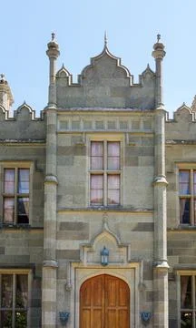 Vorontsov Palace, a fragment of the facade Stock Photos