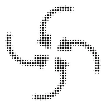 Vortex Arrows Halftone Icon Stock Illustration