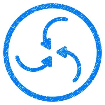 Vortex Arrows Rounded Grainy Icon 스톡 일러스트