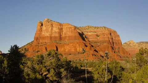 Vortex: Cathedral Rock with Sunset and Clear Sky Video stock 70717416