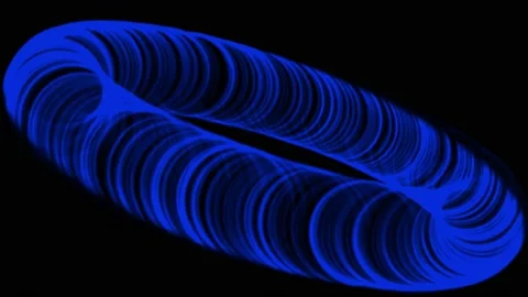 Vortex circle front CG particle motion graphics Video stock 199951351