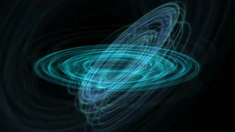 Vortex circle front CG particle motion graphics Stock Footage 199952193
