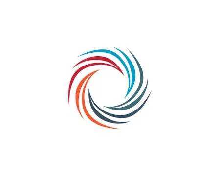 Vortex circle logo and symbols template icons Stock Illustration
