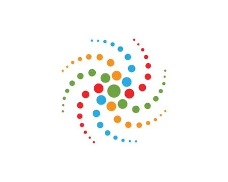 Vortex circle logo and symbols template vector Stock Illustration