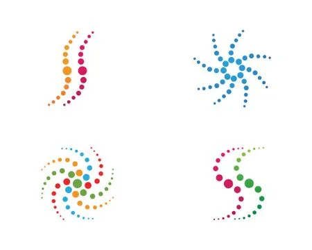Vortex circle logo and symbols template vector Stock Illustration