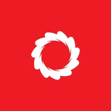 Vortex circle red vector illustration icon Logo Illustrazione stock