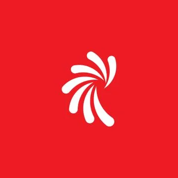 Vortex circle red vector illustration icon Logo Illustrazione stock