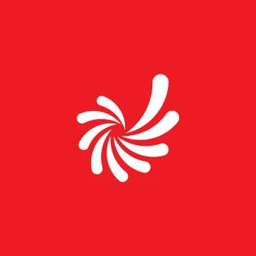 Vortex circle red vector illustration icon Logo Illustrazione stock
