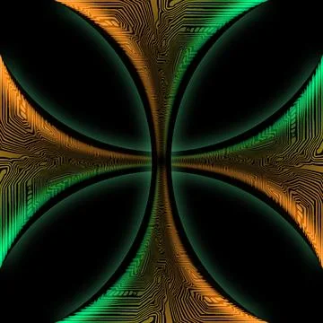 Vortex circuit dimension tile high tech technology digital internet electronic Stockillustratie