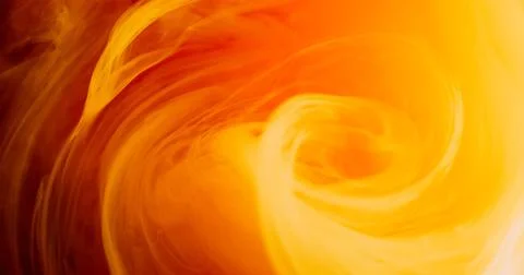 Vortex cloud paint water blend orange haze ink Stock Illustration