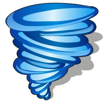 Vortex of cold air isolated on white background. Vector cartoon close-up イラスト素材