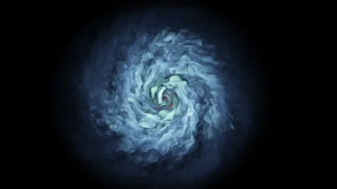 A vortex consisting of blue smoke on a black background Video stock 276701854