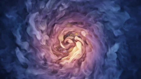 A vortex consisting of blue smoke on a black background Stock Footage 276701856