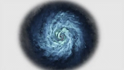 A vortex consisting of blue smoke on a black background Stock Footage 276701955
