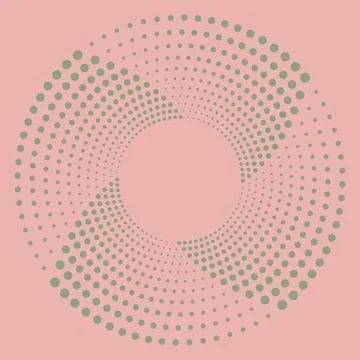 Vortex dotted frame. Modern geometric art shape. Trendy design element for イラスト素材