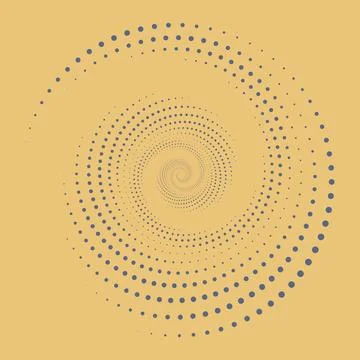 Vortex dotted logo. Modern geometric art. Trendy design element for border frame Stock Illustration