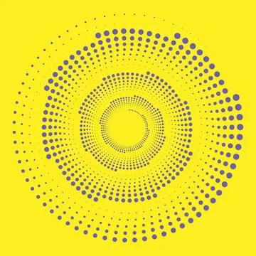 Vortex dotted shape. Modern geometric very peri art. Trendy design element for 스톡 일러스트