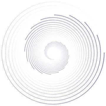 Vortex dotted shapes. Trendy design element for border frame, logo, tattoo イラスト素材