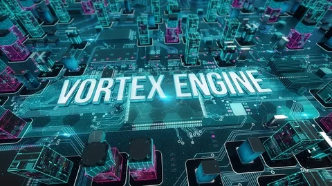 Vortex engine with digital technology concept Video stock 103624663
