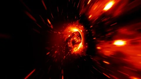 Vortex of Fire in a 3D animation Stock Footage 241633886
