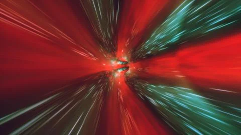 Vortex hyperspace tunnel wormhole time and space, warp science fiction Backgr Stock Illustration