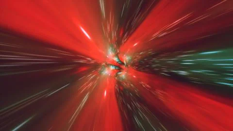 Vortex hyperspace tunnel wormhole time and space, warp science fiction Backgr Stock Illustration