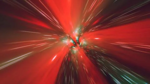 Vortex hyperspace tunnel wormhole time and space, warp science fiction Backgr Stock Illustration