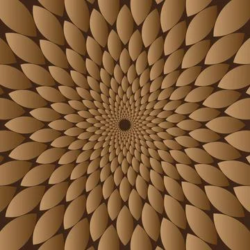 Vortex leaf fractal geometric background. Vector technology lines graphic e.. 스톡 일러스트