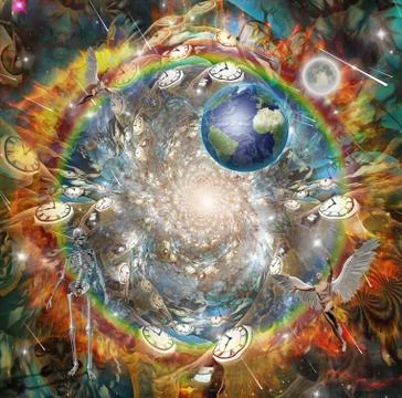 The vortex of life Illustrazione stock