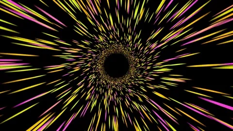Vortex of light energy, sense of infinity and movement. Multicolored accents. Stock Footage 307394793